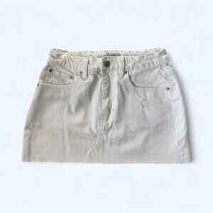 Forever 21 cream denim mini